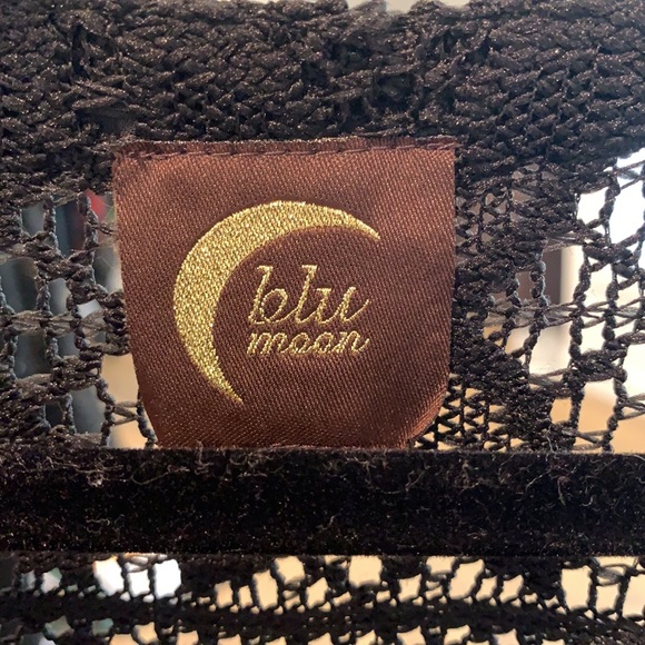 Lacey Crochet Black Flare Sleeve Tie Dress - Picture 4 of 5